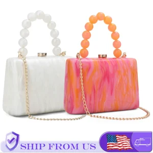 Beaded Acrylic Clutch