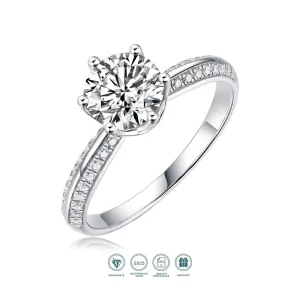 Moissanite Sterling Ring